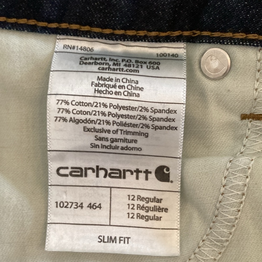 Carhartt slim fit Layton skinny leg midnight sky 12 - Picture 11 of 15
